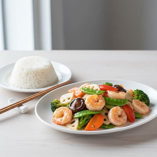 146. Prawn and Mixed Vegetable 蝦球什碎
